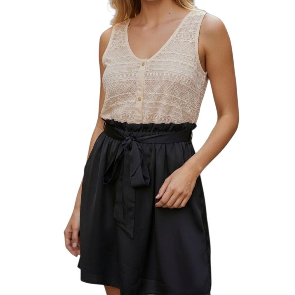 Staring at Stars Lace Bodice Boutique Mini Dress